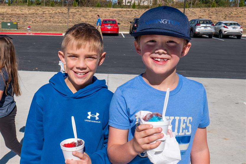 Students participate in a fun run